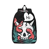 Mjinbiao Unisex Freizeit-Rucksack, Segeltuch, Büchertasche, Umhängetasche, Wanderrucksack, Reisen, Outdoor, Schultertasche, Schwarz , M