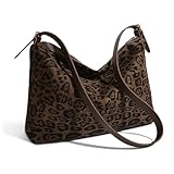 Groß Umhängetasche Damen Cord Schultertasche Strandtasche Cord Tasche Crossbody Tasche Shopper Tote Bag Einkaufstasche Handtasche Shopper für Arbeit Einkaufen Schule Leopardenmuster (leopardenmuster)