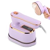 Dampfbügeleisen,1000W Reisebügeleisen mit LED-Anzeige & 4-Stufen-Dampf, Steamer Dampfglätter 20 Sekunden Schnelles Aufheizen, Dampfbügler mit 100ml Wassertank, Dampfbügler für Zuhause Reise