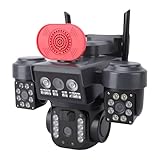 Luocute 2,4-GHz-WLAN-Solar-Überwachungskamera mit DREI Objektiven, DREI Kameras in Einer, 360°-Vollwinkelansicht, Automatische Verfolgung, 2-Wege-Audio, 8000-mAh-Batteriebetrieb,