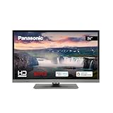 Panasonic TX-24MS350E, 24-Zoll HD LED Smart TV, High Dynamic Range (HDR), Google Assistant & Amazon Alexa, USB Media Player, Hotelmodus, optionale Wandhalterung, inox Silber