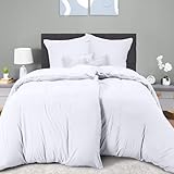 Utopia Bedding Bettwäsche 135x200 4teilig - Mikrofaser 2 Bettbezug 135x200 cm + 2 Kissenbezüge 80x80 cm - Weiß