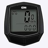 zalati Fahrradcomputer Tacho Stoppuhr LCD Display Kabelgebundener Sensor Anschluss mit Magnet Induktion für Fahrradfahren