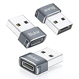 Blukar USB C Buchse auf Stecker Adapter, [3 Stück] USB A Netzteil Ladegerät Ladekabel Kompatibel mit iPhone 12/11 Mini, iPad 2020/Air 4, Galaxy S20/S21, Google Pixel usw