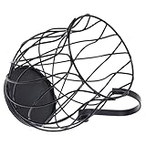 DECOMELODY Kaffeekapselhalter aus Metall Multifunktionaler Aufbewahrungsständer für Kaffee Tee Snacks Offenes Design Platzsparend Praktische Küchenablage Schwarzer Organizer