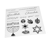 HOMSFOU 1 Satz Hanukkah Siegel jüdische Partybedarf Stempeln von Dekorationen Briefmarken für Sammelalbum Wachssiegelstempel silikon DIY stempel DIY -Stempel Kieselgel Schwarz