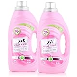 2er Pack Burti Wolle & Seide Feinwaschmittel flüssig (2 x 1,45l) - mit Faser Schutz für Wolle, Seide & Daunen, ohne Mikroplastik mit pflanzlichem Pflege-Booster für ca. 52 Waschladungen