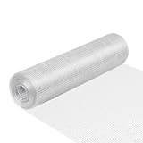 Wiltec Volierendraht 1,1 x 2,1 m, Hasendraht mit 6,3 mm Maschenweite sechseckig, Kaninchendraht Stahl verzinkt, wetterfester Hühnerdraht für Gehege