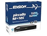 EDISION PICCOLLO S2+T2/C Combo HD-Receiver H.265/HEVC (DVB-S2, DVB-T2, DVB-C | ARD & ZDF SD Abschaltung tauglich) Unicable tauglich, CI, 2x USB, HDMI, RCA, LAN, Vorinstallierte deutsche Programmliste