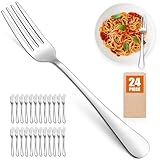 AckMond 24-teiliges Gabel-Set aus Edelstahl, 21 cm, Tafelgabeln, strapazierfähig und hochglanzpoliert, spülmaschinengeeignet