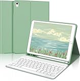 FOGARI Italienische Tastaturhülle für iPad 9.7 6. 5. Generation, abnehmbare Bluetooth-Tastatur, magnetische Schutzhülle mit Stifthalter für iPad 6 / iPad 5 / iPad Air 2 / iPad Air 1 / iPad Pro 9.7,