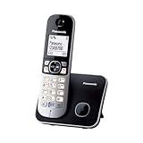 Panasonic KX-TG6811GB DECT Schnurlostelefon (strahlungsarm, Eco-Modus GAP Telefon, ohne Anrufbeantworter, Festnetz, Anrufsperre) schwarz