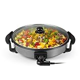 Tristar PZ-2964 Multifunktionspfanne/Pizza- und Grillpfanne mit 5 einstellbaren Temperatureinstellungen – 40 cm Durchmesser – Antihaftbeschichtet, Schwarz