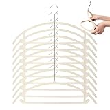 Samt-Babyregal – 10 Stück Samt-Kleiderbügel für Babykleidung, Kleiderbügel, schmal, langlebig, für Mäntel, Anzüge, Jacken, Pullover, Hemden, Schrank, Tür, Kleidung, Organizer, platzsparende