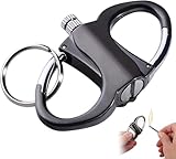 Schlüsselanhänger-Feuerzeug, Feuerstarter-Schlüsselring, Ewiges Streichholz Feuerzeug mit Keychain,2025 Neue Schlüsselanhänger Metall für Outdoor Camping und Zuhause (1PC Schwarz)
