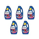 Coral Colorwaschmittel Optimal Color Flüssigwaschmittel für länger strahlende Farben mit Farbpflege-Kraft natürlicher Herkunft 40 WL 5x 2 Liter