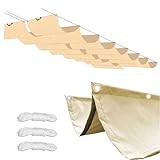 Einziehbar Welle Sonnensegel 1.5x3m, Verstellbar Aufrollbar Sonnensegel, Wasserdicht Sonnenschutz Outdoor Pergola Markise mit ösen und Seil, für Terrasse Deck Hof Veranda Pavillon, Beige