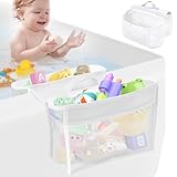 Badewannenspielzeug Aufbewahrung - Badewanne Spielzeugnetz Hängeorganizer Tasche Badewannenspielzeug Mesh Tasche Hängend Spielzeug Organizer für Badespielzeug Aufbewahrung und Sortierung (weiß)