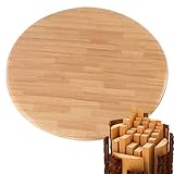 Lazy Susan Drehteller aus Holz, 71,1 cm, robustes Serviertablett für Küchenschrank und Arbeitsplatte, drehbare Holzplatte in natürlichem Finish