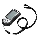 Healvian Tragbares Digitales Barometer und Elektronischer Kompass Kleines Outdoor Messgerät aus Technischem Kunststoff Präziser Höhenmesser für Wandern und Bergsteigen Handliches