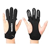 Handschutz für Jagdschießen: Drei-Finger-Schutzabdeckung, ergonomische und flexible Passform für die Hand, robuste Kunstlederkonstruktion | Bequemer Schießhandschuh für Arc