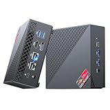 NiPoGi AM06 PRO Mini PC АMD Ryzen 7 5700U(8C/16T, bis zu 4,3 GHz), 16GB DDR4 512GB M.2 SSD Mini Desktop Computer WiFi 6, Dual LAN, DP/HDMI 2.0/Type-C 4K Triple Display Mini-PC mit VESA für Schule/Büro