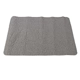 rutschfeste Badematte, strukturiertes PVC, wasserdichte Duschwannenmatte, Grauer, Rutschfester Badezimmerteppich für Badezimmer, Küche, Eingang, 60 x 40 cm