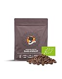 AFRO COFFEE Dark & Elegant I 250g Premium Bio Kaffeebohnen Fairtrade I 100% Arabica Kaffee Bohnen I Bohnenkaffee aus Äthiopien mit Noten von Bitterschokolade I handgepflückt, dunkel geröstet, säurearm
