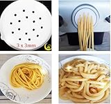 PASTADISC Udon Nudelform-Scheibe, passend für Philips automatische Nudel- und Nudelmaschine, Disc kompatibel mit Philips Pastamaker-Aufsatz, Küchengeräte-Zubehör (Udon-Nudeln, 4 x 3 mm) (D06, 3 x 3