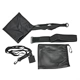 Kompakter und tragbarer Schwimm-Krafttrainingsgürtel, verbreitertes und verdicktes Gurtband, Erwachsene und Kinder, 30 cm, Schwarz