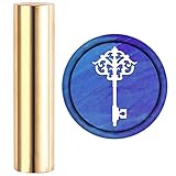 craspire Wachs-Siegel-Stempel Schlüssel-Siegelstempel 15 mm/0.59 Zoll Messing-Säulen-Siegelstempel Für Einladungen, Geburtstagsgeschenke, Scrapbooking-Dekoration