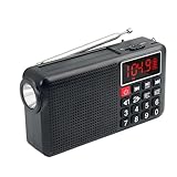 Marran Tragbarer Solar-Radio-Empfänger, unterstützt FM/AM/TF-Karte, USB-Play, Bluetooth, kabelloser Lautsprecher, Notfallradio, einfach zu bedienen