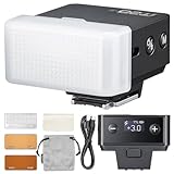 Godox iT20-S Flash mit Diffusor für Sony, Mini TTL Flash mit intuitivem Bildschirm, 1,5 s Recycle, 700 Vollstärke-Blitze mit USB-C-Ladung Eingebaute Batterie Tragbarer Taschenflash (schwarz)