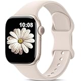 AMSKY Silikon Sport Armbänder Kompatibel mit Apple Watch Armband 40mm 42mm 46mm 44mm 45mm 41mm 38mm, Damen Herren Weiche Wasserdicht Gummi Band für iWatch Series 10 9 8 7 6 5 4 3 2 1 Se, Polarstern