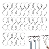 25 Stück S Haken Schwarz Klein, Kunststoffhaken für Kleiderstange,Aufhängehaken,hacken,hakenverschluss kleidung,S-Haken mit Sicherheitsschnalle Anti Drop,Haken Einhängen für Küche Badezimmer (Weiß)