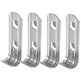 Tofficu 4 Stück Haken Aus Edelstahl Für Regal Einstellbar Gestell Clips Ersatz Kühlschrank-clip-haken Kühlschrank-stützklemme Klammer Gefrierhaken Unterstützt Montiert Rostfreier Stahl