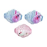 Toyvian 3 Stück Plüsch Katzenspielzeug Zahnen interaktives -Katzenspielzeug bunt Haustierspielzeugkatze Mausspielzeug für Katzen Rostfreier Stahl Zufällige Farbe