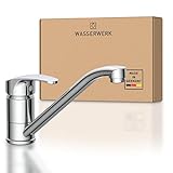 Wasserwerk Küchenarmatur WK8 | Wasserhahn Küche | Armatur Spültisch | Mischbatterie für die Küche | Spültischarmatur mit Einhebelmischer | Made in Germany | Chrom