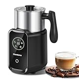 Milchaufschäumer Elektrisch 5-in-1, Automatischer Induktions Milchaufschäumer mit 600ml Edelstahlbehälter für Heißen & Kalten Schaum, Schokolade, Kein Anbrennen, Spülmaschinengeeignet