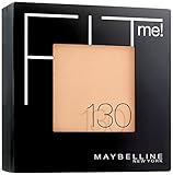 Maybelline New York Puder, Mattierend, porenverfeinernd und langanhaltend, Fit Me! Matte + Poreless, Nr. 130 Buff Beige, 1 x 9g