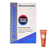 Acetocaustin Lösung 2 ml I Warzenmittel I Warzen entfernen I Schmerzfreie Behandlung von Warzen an Händen und Füßen I Dornwarzen I Kinder ab 4 Jahren I Spar-Set plus Pharma Perle give-away