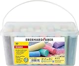 Eberhard Faber 526550 - Straßenkreide 50er Eimer, 8 leuchtenden Farben Straßenmalkreide, Basicfarben