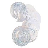 Abaodam 6 Stück hängende Wirbel-Dekorationen, glitzernde Kunststoff-Luftschlangen, Deckendekorationen für Weihnachten, Party, Hochzeit, Abschlussfeier, Babyparty, Dekorationen