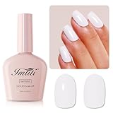 Imtiti Weiß UV Nagellack, 10ML Weiß UV Gel Nagellack Soak Off Led Gel Nail Polish Herbst Winter Gel Nagellack DIY Nagel Kunst Starter Maniküre Salon Gellack UV Kit