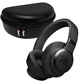 JBL Live 770NC Kabellose Over-Ear-Kopfhörer mit Geräuschunterdrückung und gSport-Hülle, Schwarz