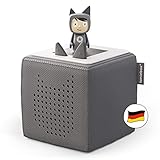 tonies Toniebox Starter Set inkl. 1 Kreativ Figur – Audioplayer für Hörbücher und Lieder für Kinder, einfach zu bedienende kabellose Musikbox BZW. Lautsprecher, 7 Std. Akku, Anthrazit