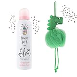 ZweiohrkerZen Dusch Set: 1x bilou Duschschaum 200ml Funky Cola und 1x ZweiohrkerZen Duschknäul im Dinosaurier Design (Funky Cola & Dinosaurier)