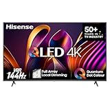 Hisense 55E7NQ 139 cm (55 Zoll) Fernseher, 4K UHD, QLED, HDR10, HDR10+ decoding, HLG, Dolby Vision Atmos, 60Hz Panel, Smooth Motion, Bluetooth, Alexa Built-in, VIDAA Voice, Schwarz [2024]