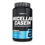 BioTechUSA Micellar Casein Protein Powder - Verlängerte Absorptionszeit, glutenfrei und fettfrei - L-Glutamin hinzugefügt, 908 g, Vanille