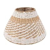 Sorandy Rattan -Lampenschatten, Boho Bell Lampenschuh Gewebter Lampenschattenersatz für E27 E14 Tischlampe Lampe Lampe Wandleuchte Leichte Abdeckung Nachtlampe (Typ 1)
